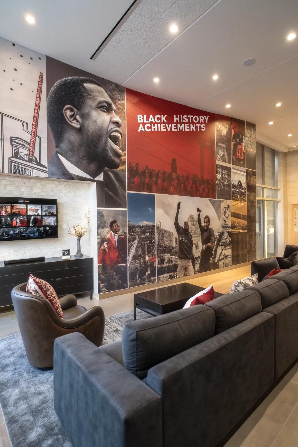 A mural celebrating Black history becomes a stunning focal point.