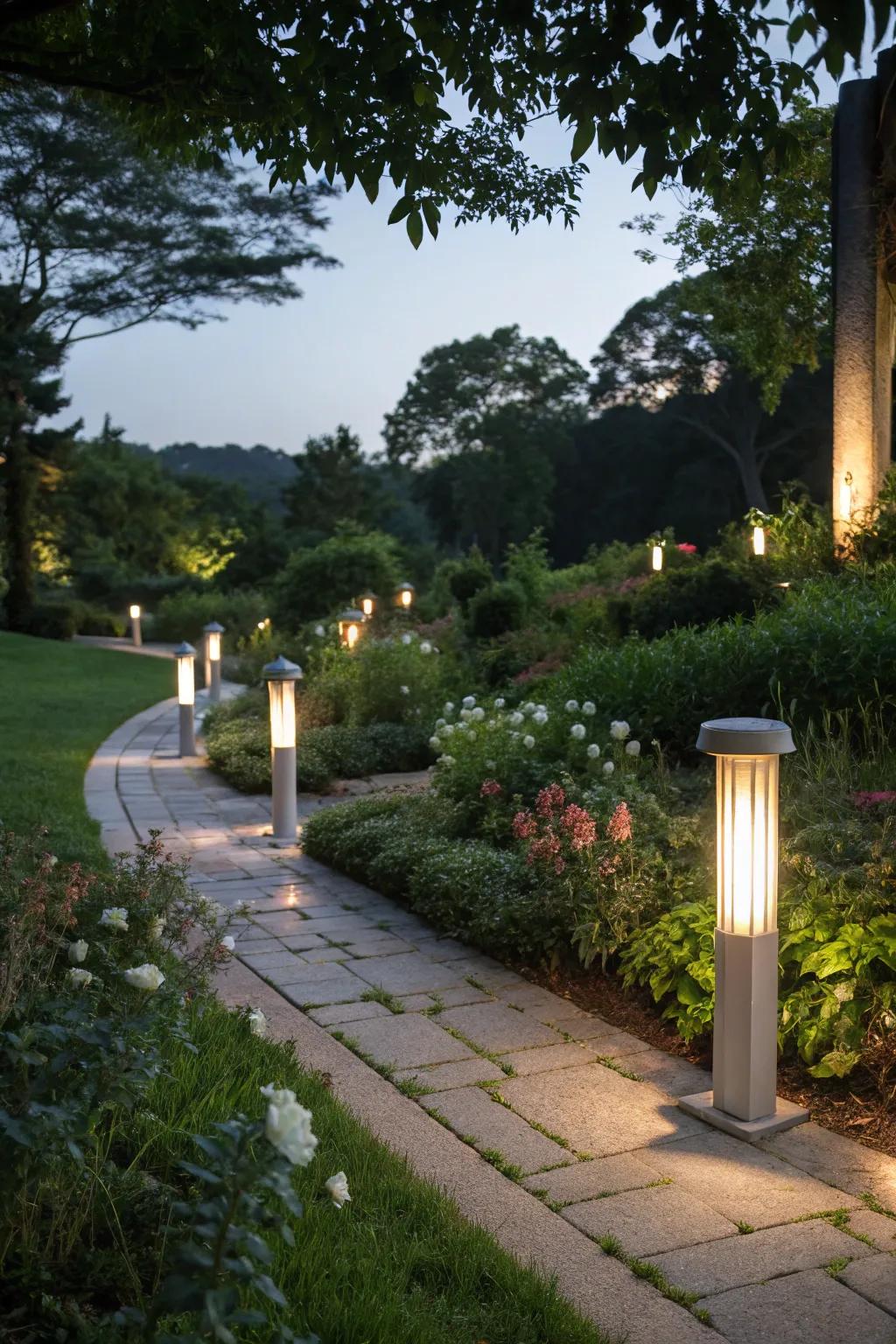 Demarcate your space with strategic boundary lighting.
