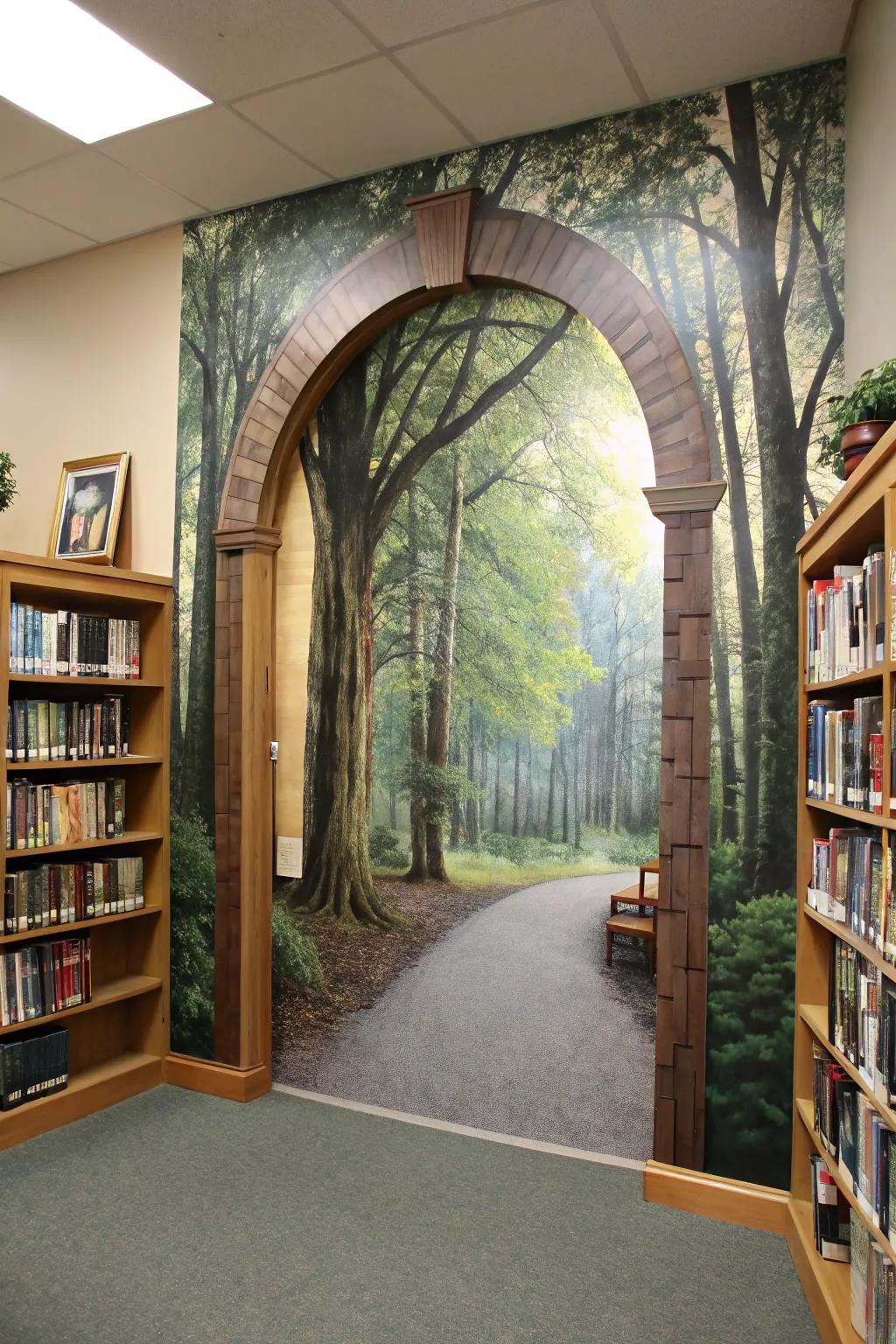 3D murals can transform your library into a doorway to another realm.