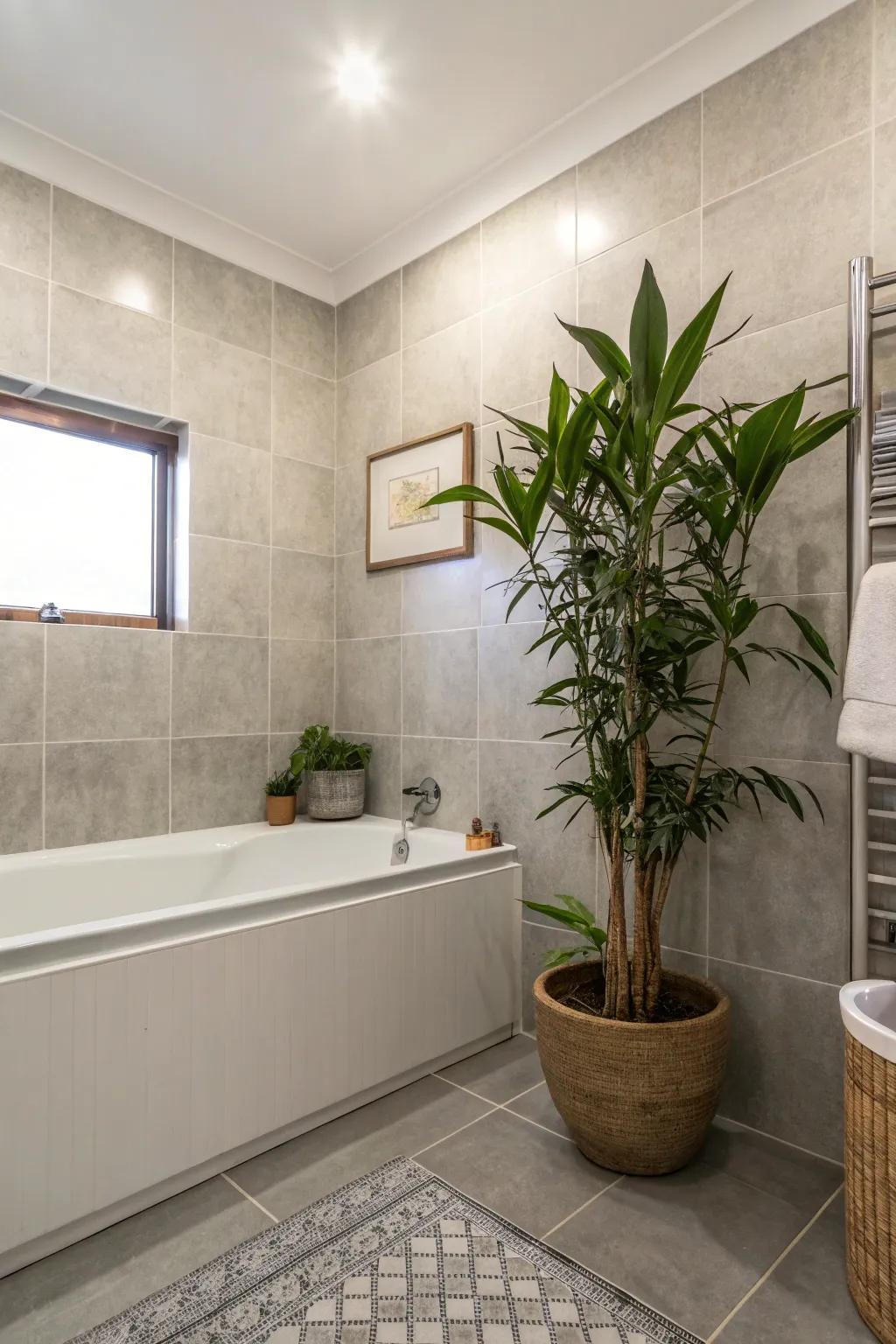 Verdure adds a fresh element to the subdued design.