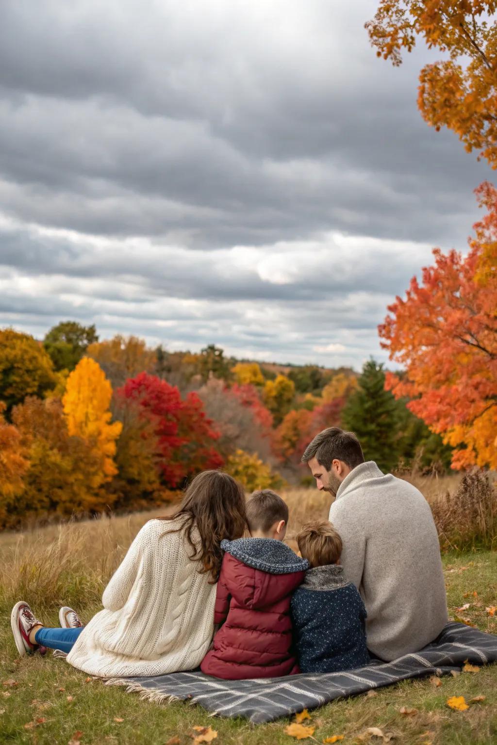 Bulky knits introduce texture and warmth to your family photographs.