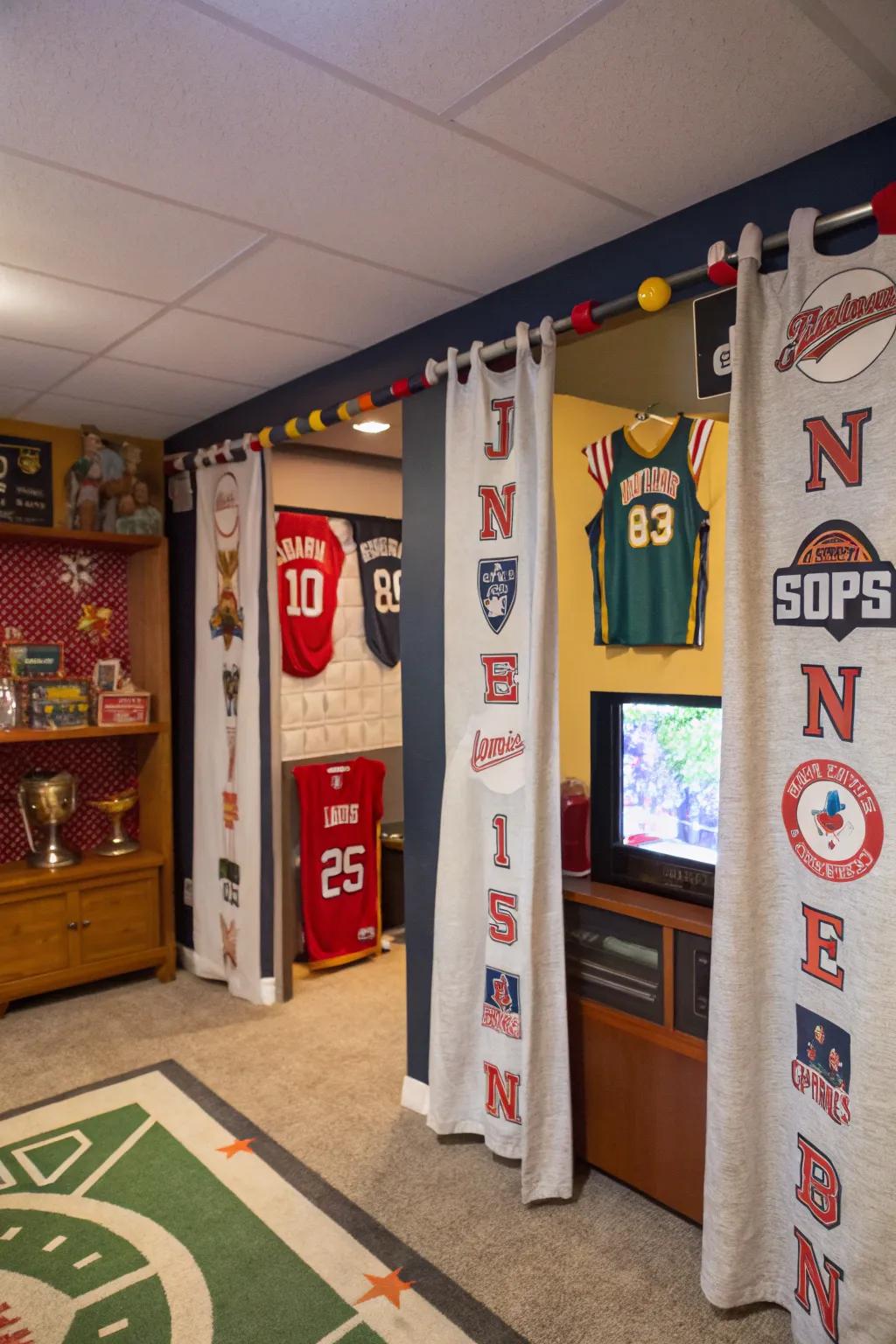 Rally towel curtains? A playful touch for any room!