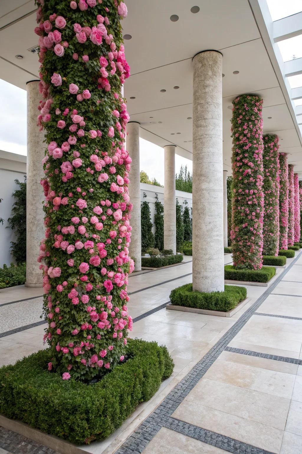 Give your garden a modern flair with structured sun jewel pillars.