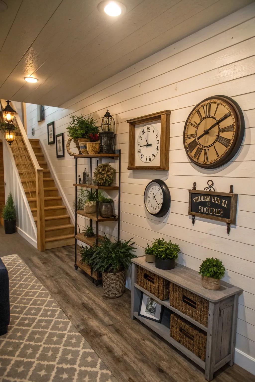 Adding your own style with decor on board and batten.