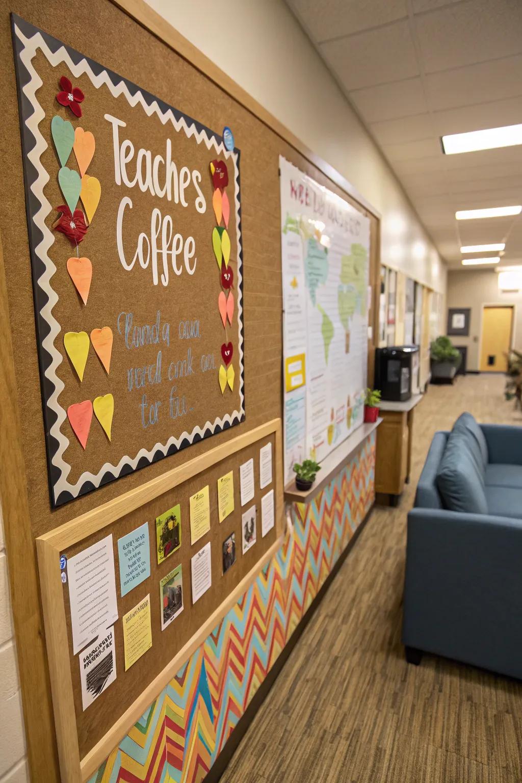 Coffee-themed board offering warm appreciation and cozy vibes.