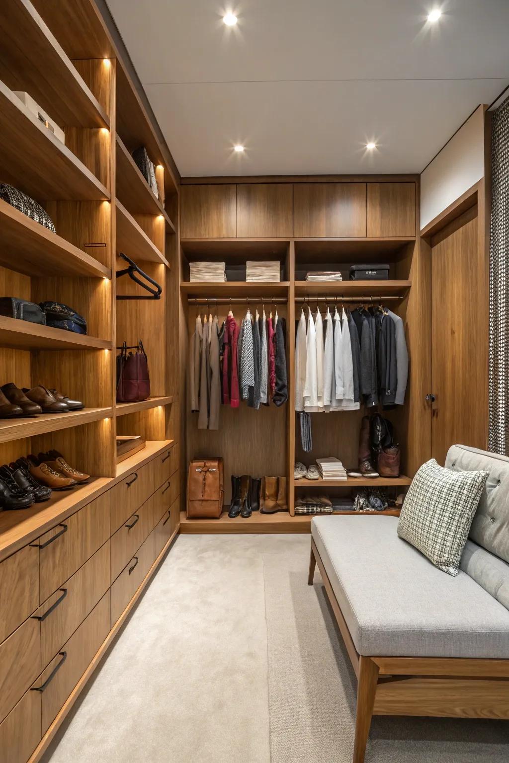 Converting a simple walk-in closet into a personalized sanctuary.