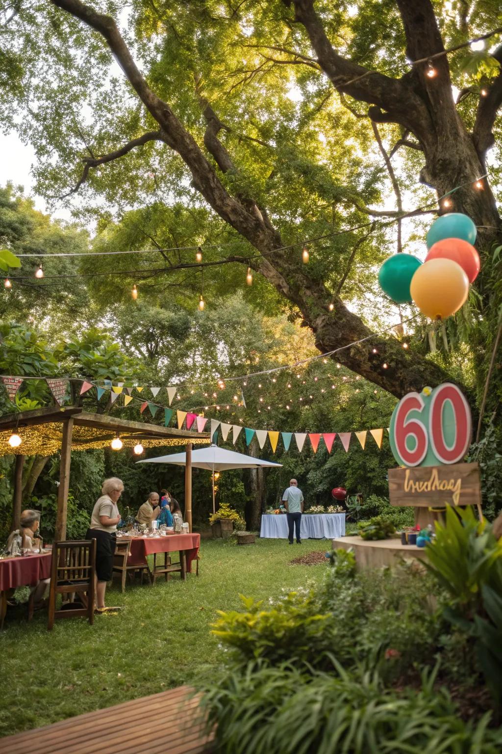 Embrace nature with an outdoor setup.