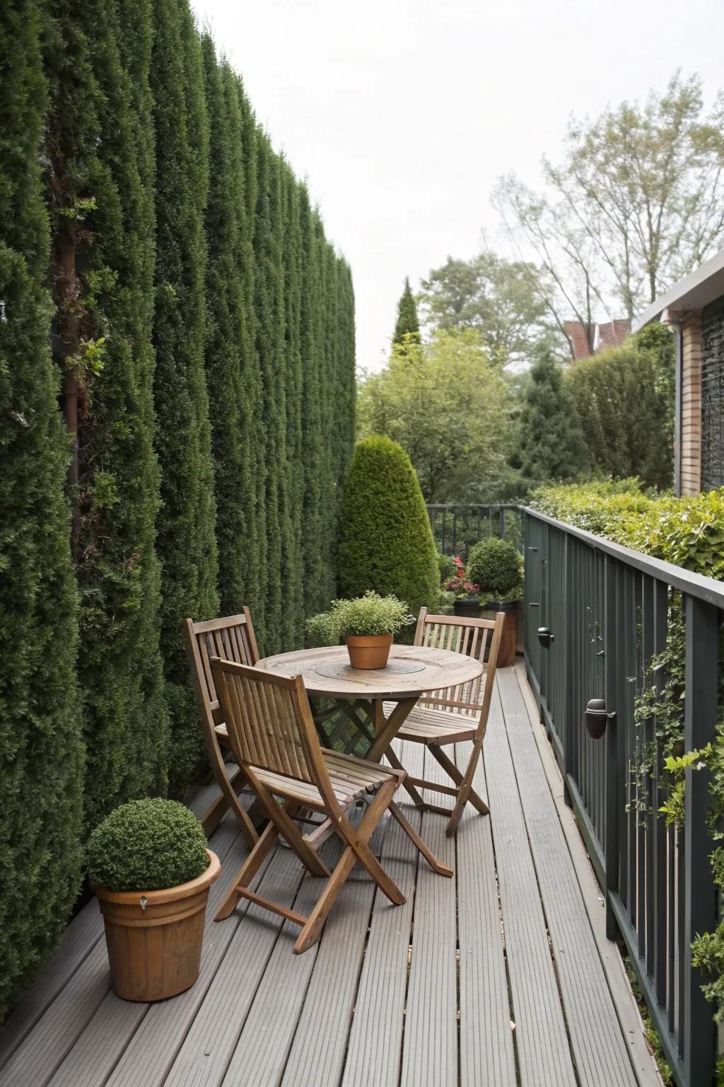 Privacy features make your deck a personal sanctuary.