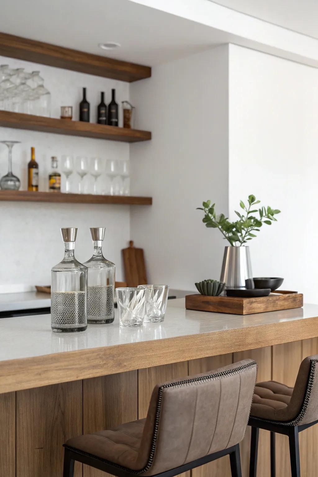 Simple decor creates a calm and uncluttered space.