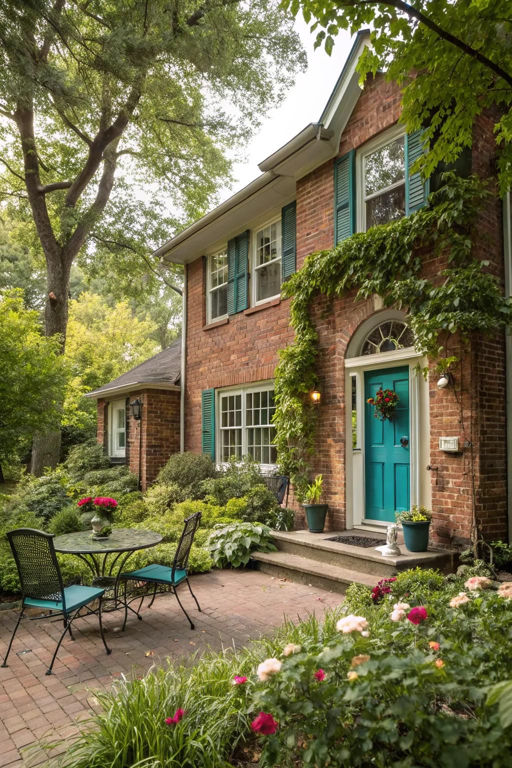 Tranquil and refreshing teal door.