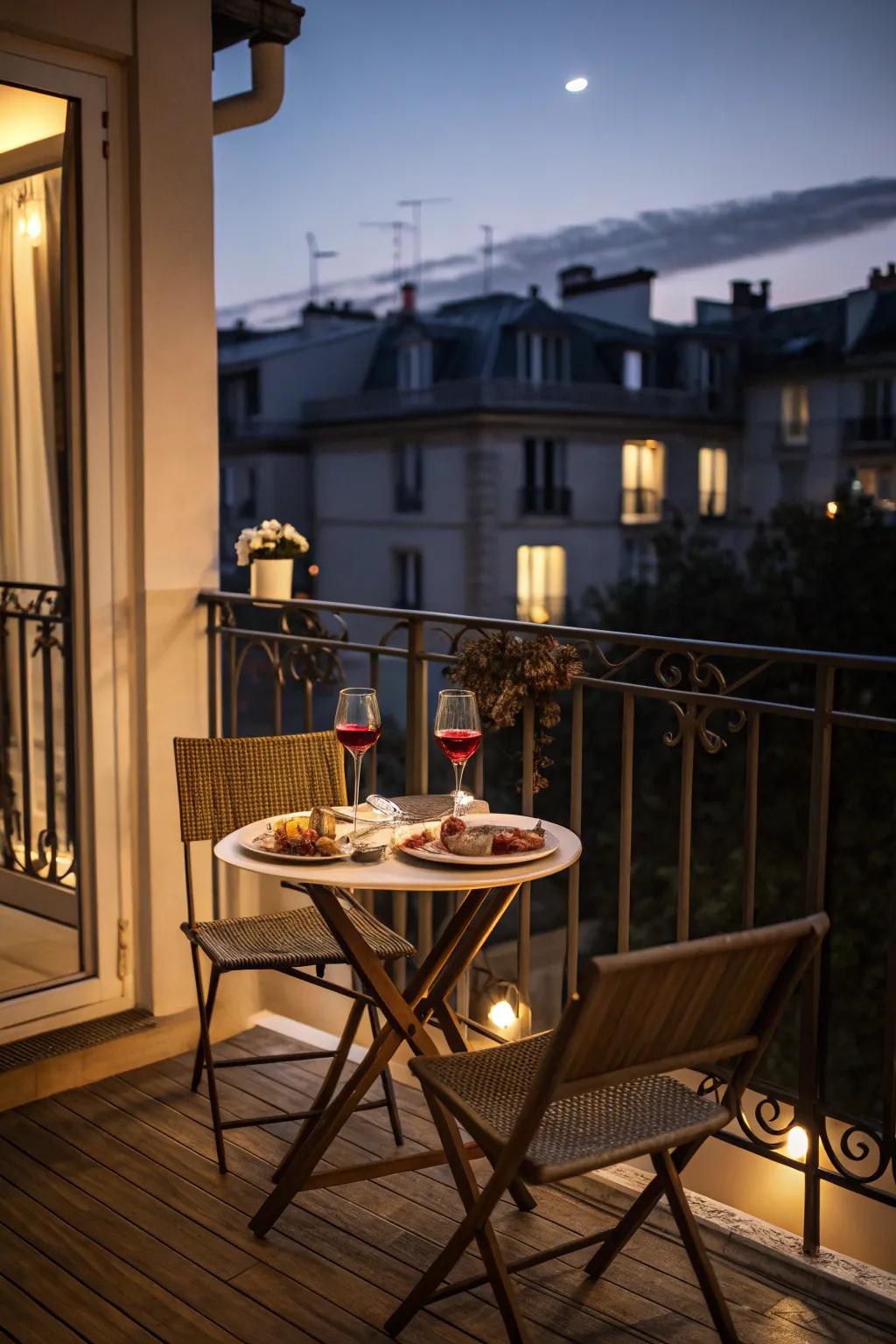 Dine al fresco while enjoying the view.