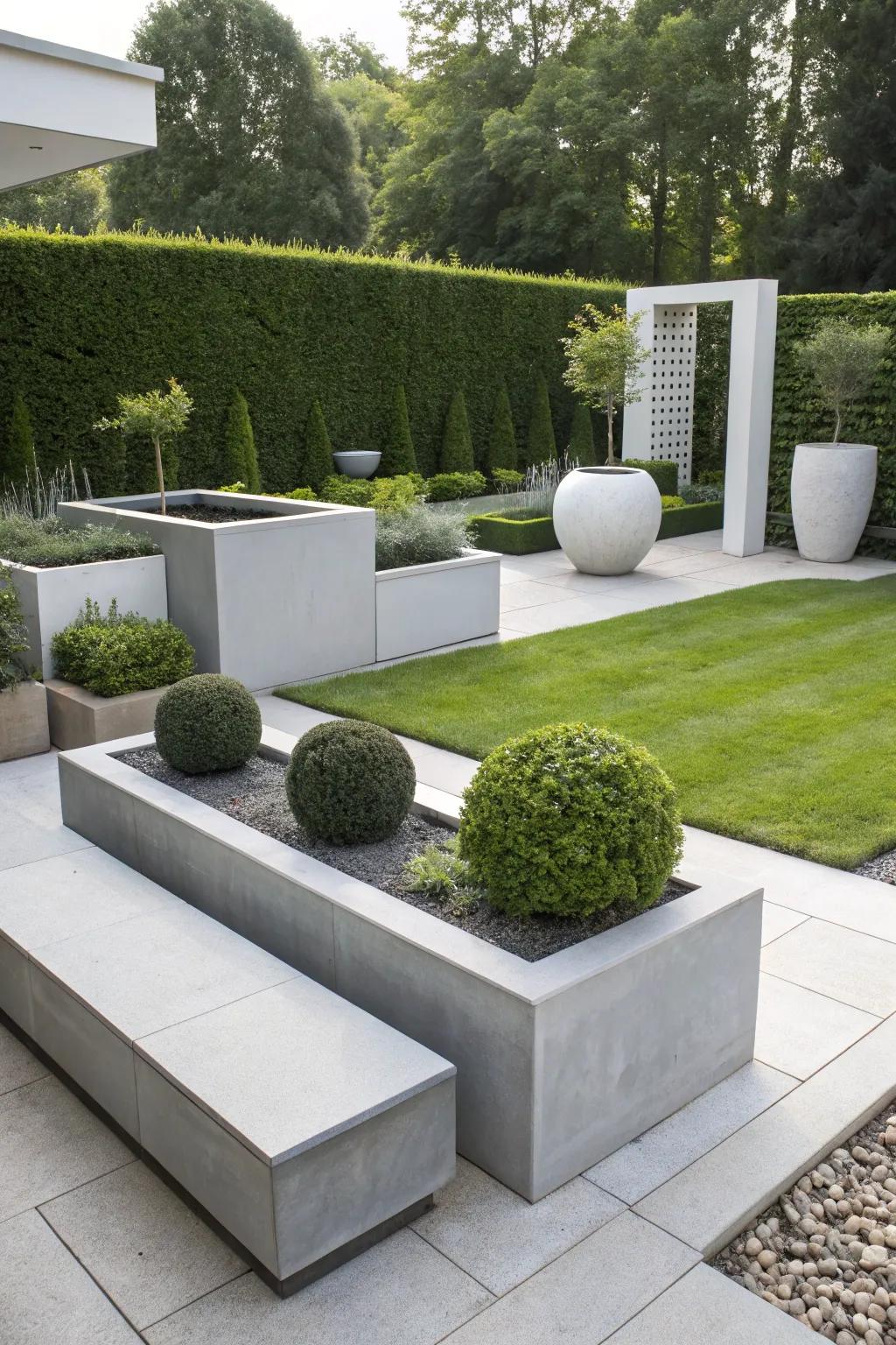 Modern designs provide a neat, contemporary outdoor aesthetic.
