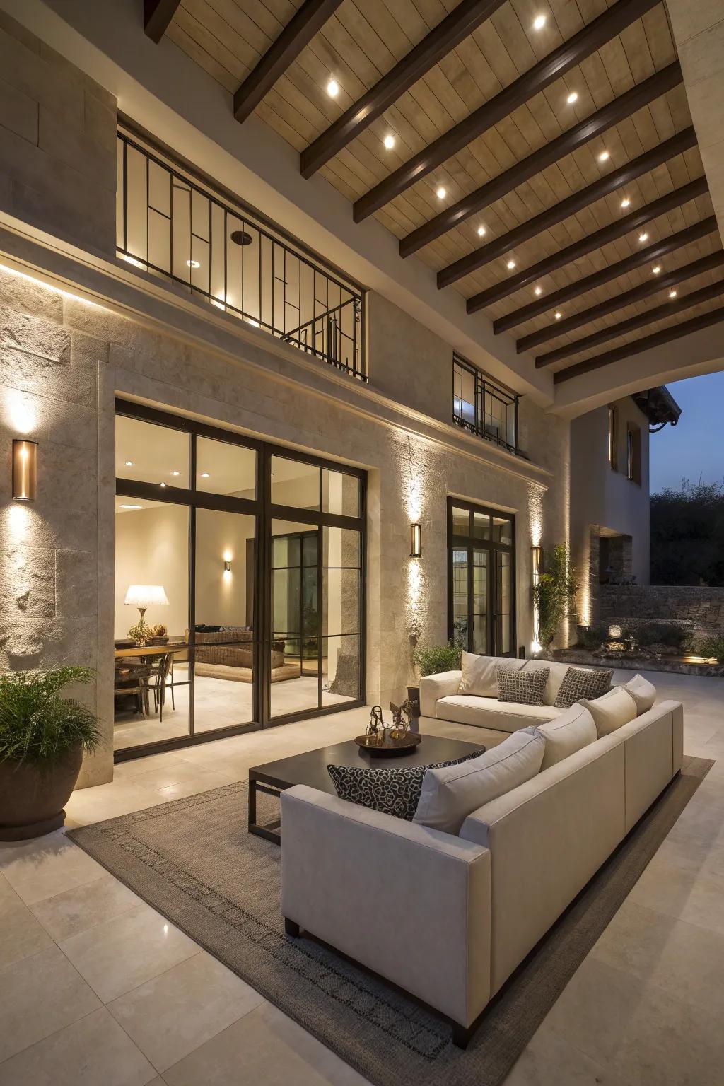 Lighting that shows off the beauty of modern building design.