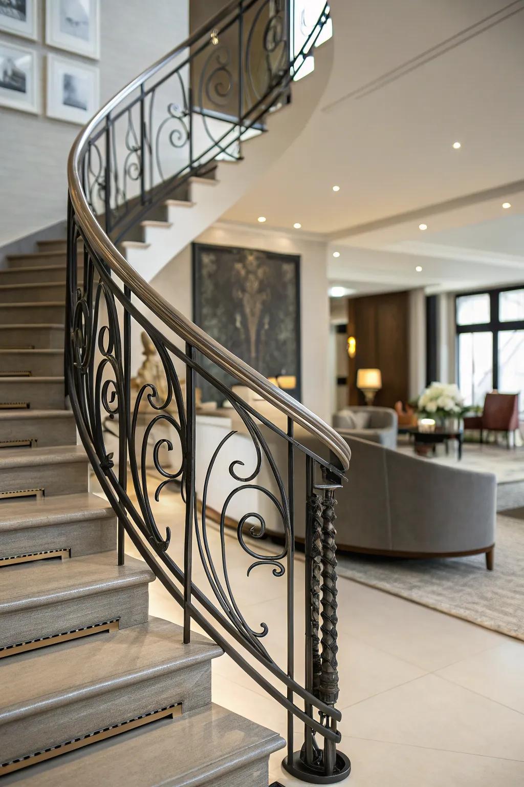 Add elegance using curved designs.