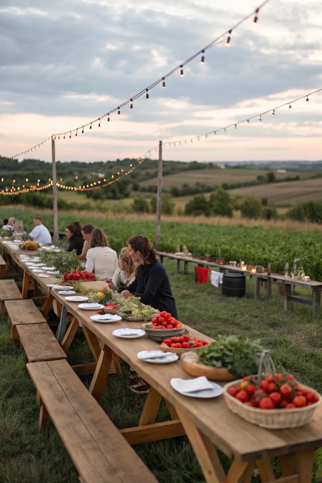 Enjoy a fresh and local farm-to-table dinner.