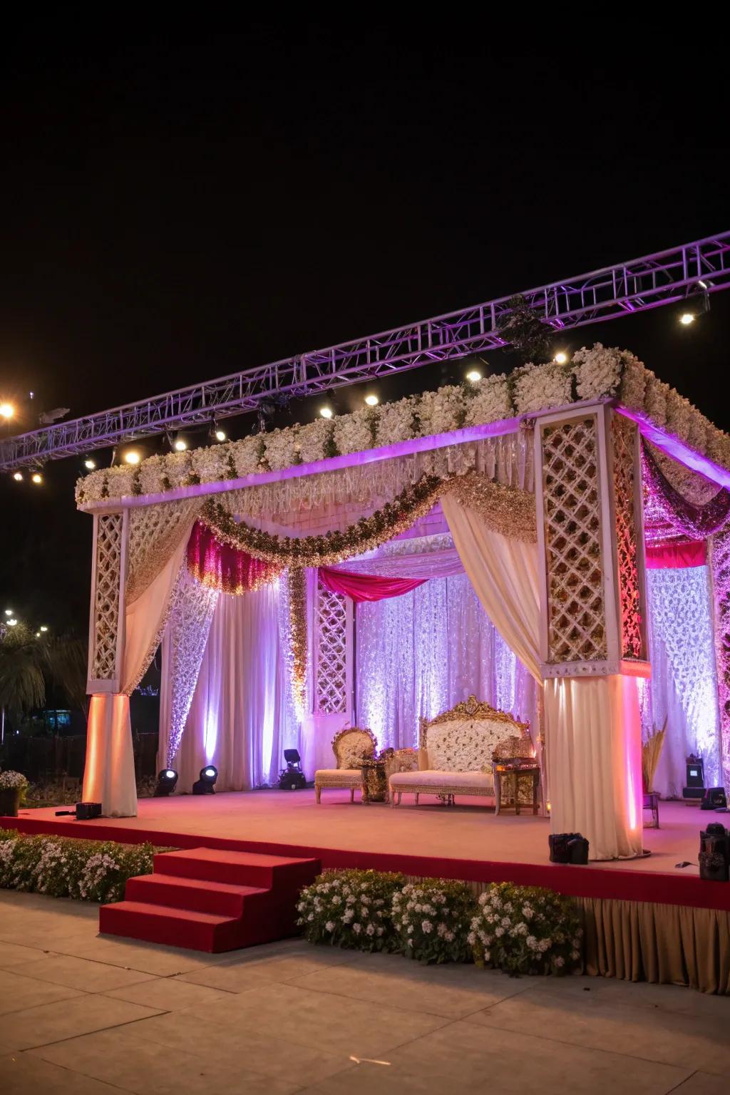 A detailed stage scenery commands attention.