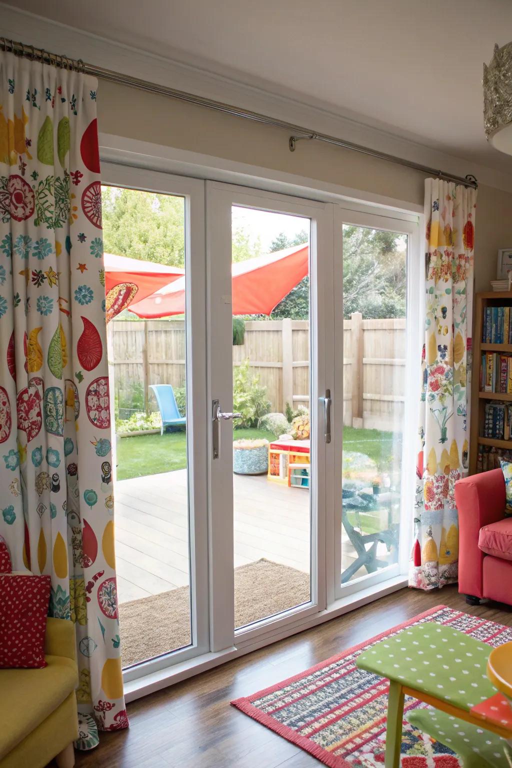 Patterned valances inject a playful element into any room.