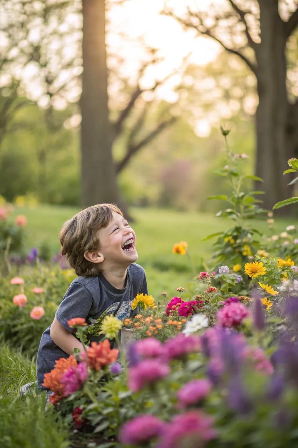 A garden offers a whimsical setting for natural photos.