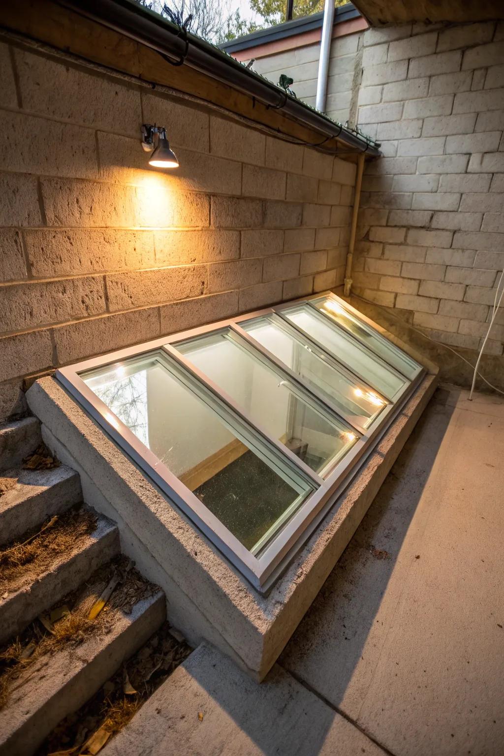 A glass cover offering protection while preserving light and visibility.