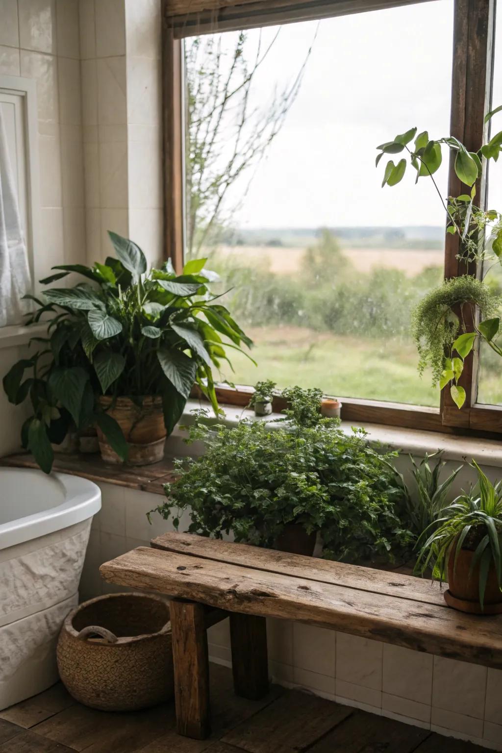 Nature's touch: Plants offer a refreshing privacy solution.