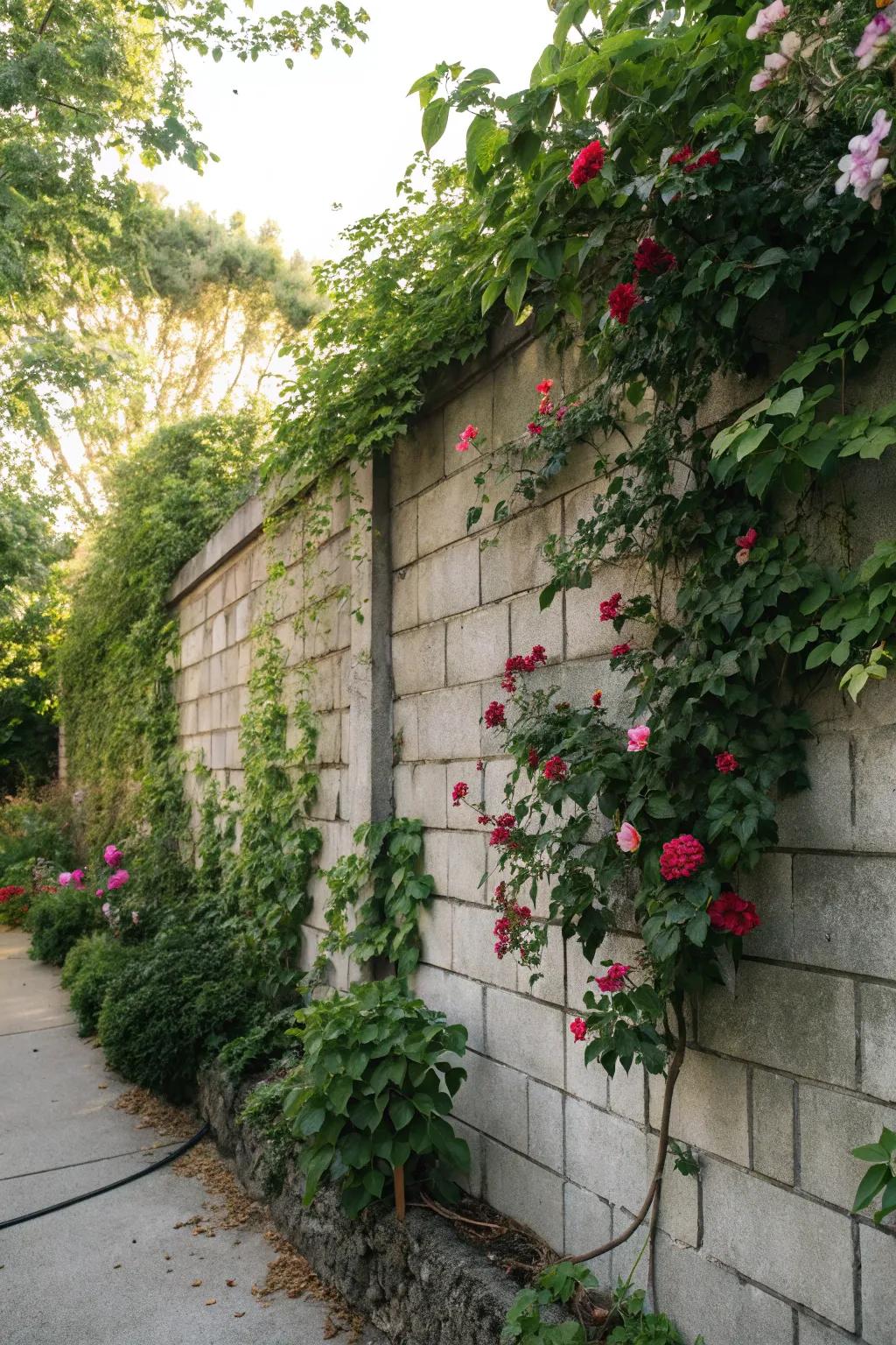 Twining plants introduce a hint of romance and nature to structures.