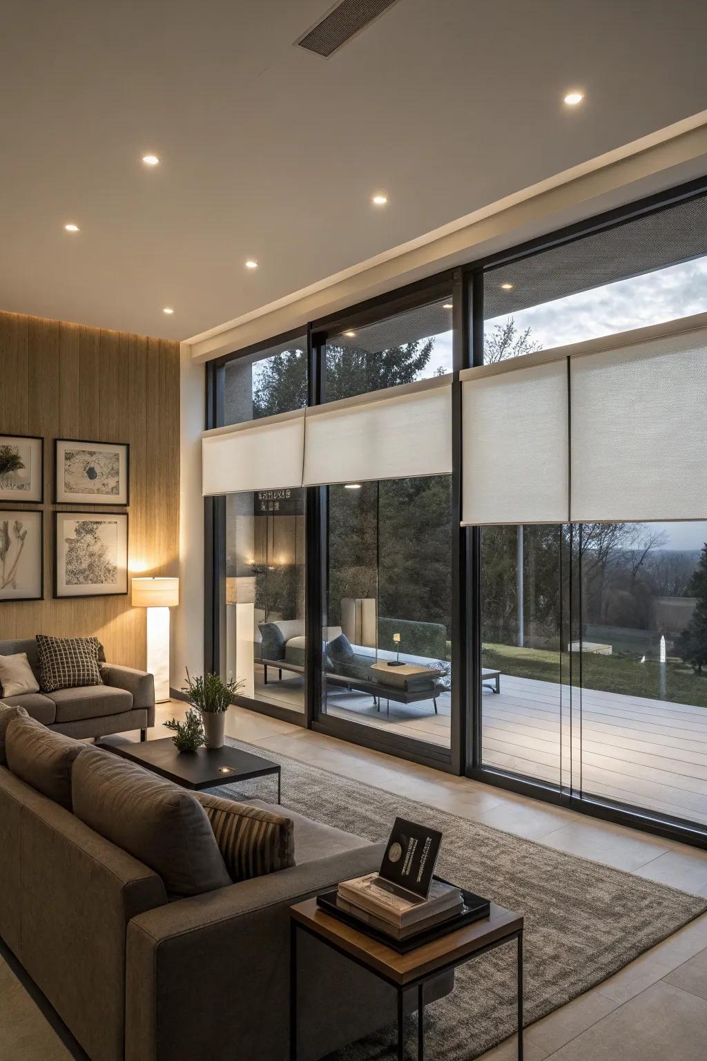 A smart home that mixes technology with modern design.
