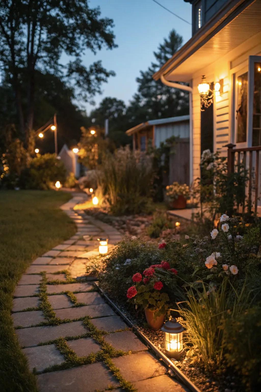 Magical lighting changes your yard at night.