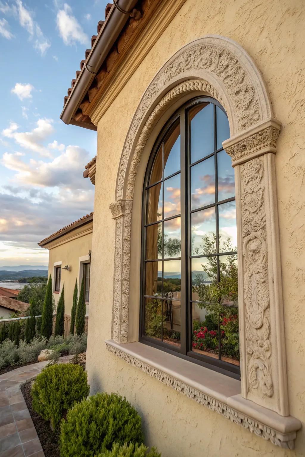 Plaster frames add texture and adaptability to your window design.