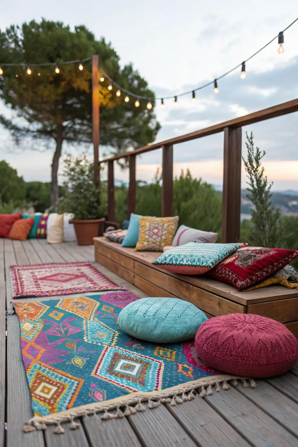 Decorative accents add personality to your deck.