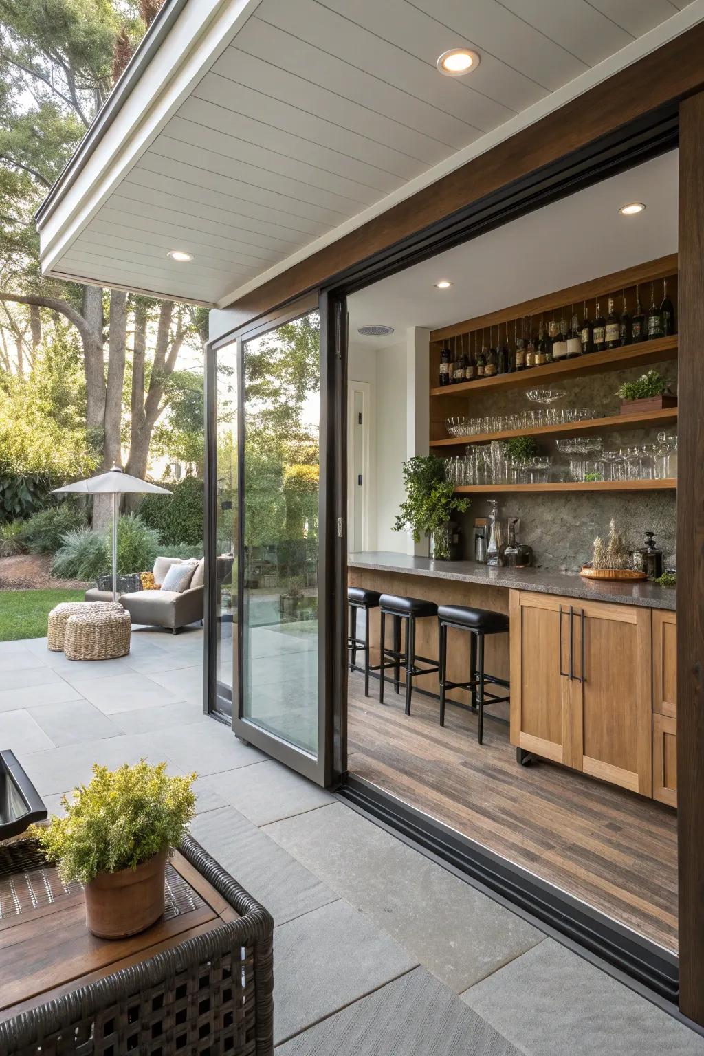 Seamless indoor-outdoor spaces make the bar experience better.