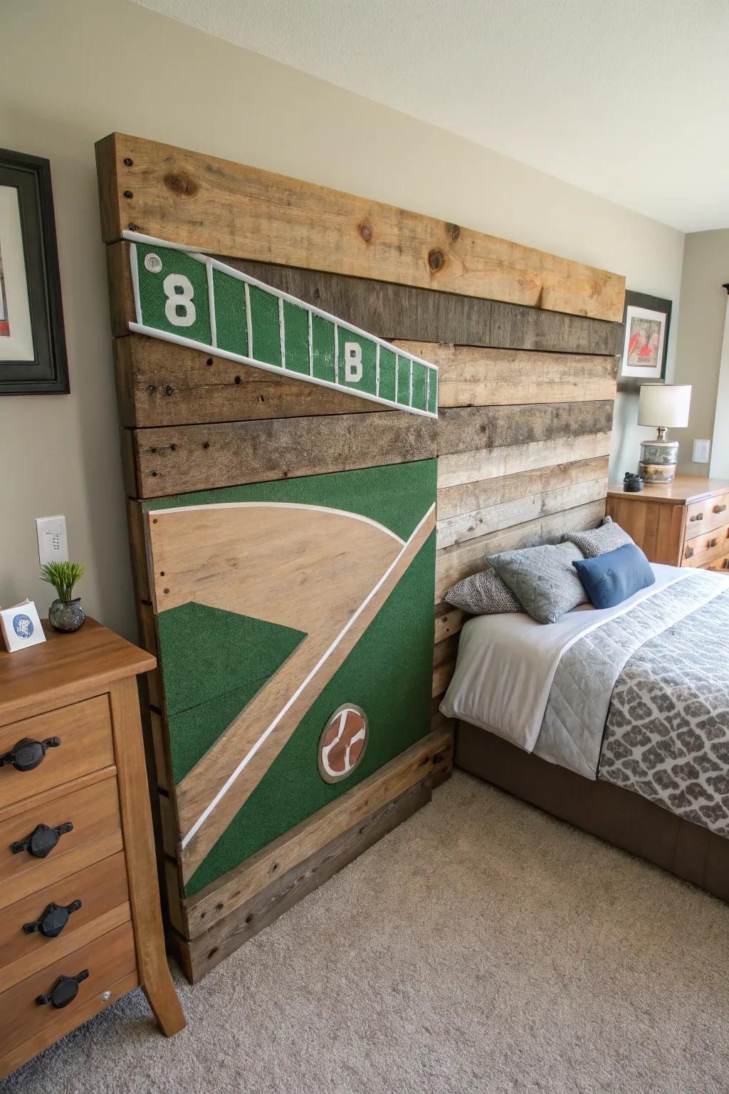 Add a personal touch with a DIY baseball headboard that's uniquely yours.