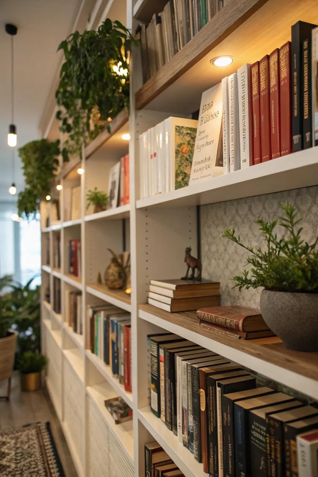 Decorative elements enhancing the beauty of the book room.