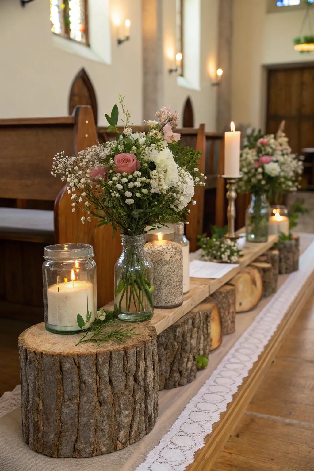 Eco-inspired décor utilizing reclaimed materials delivers a sustainable expression.