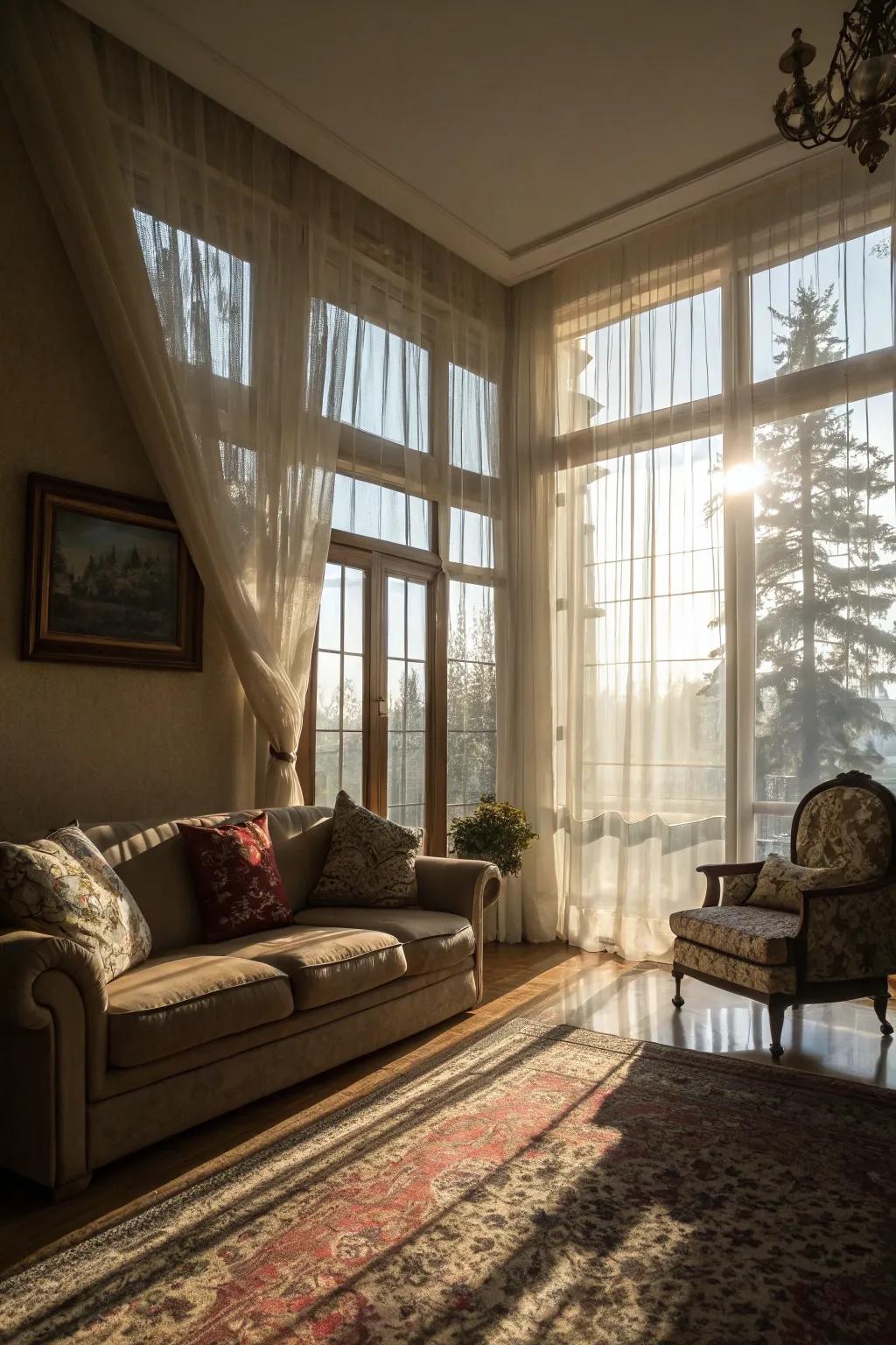 Light from outdoors enhances the brightness and openness of your living room.