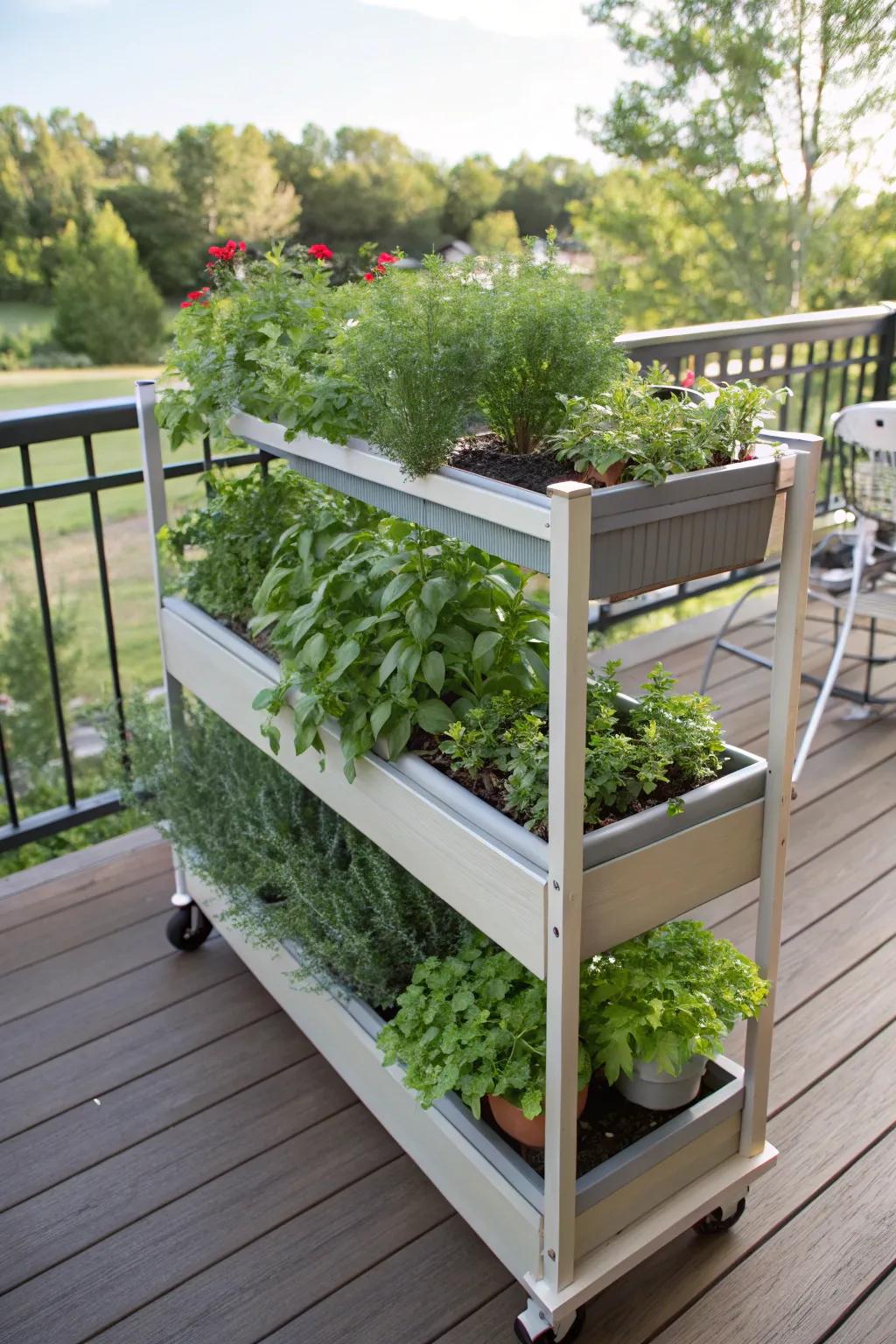 Enjoy flexibility with a portable herb garden.