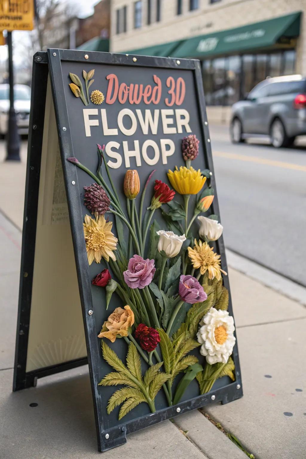 A marker that blooms off the wall with 3D floral magic