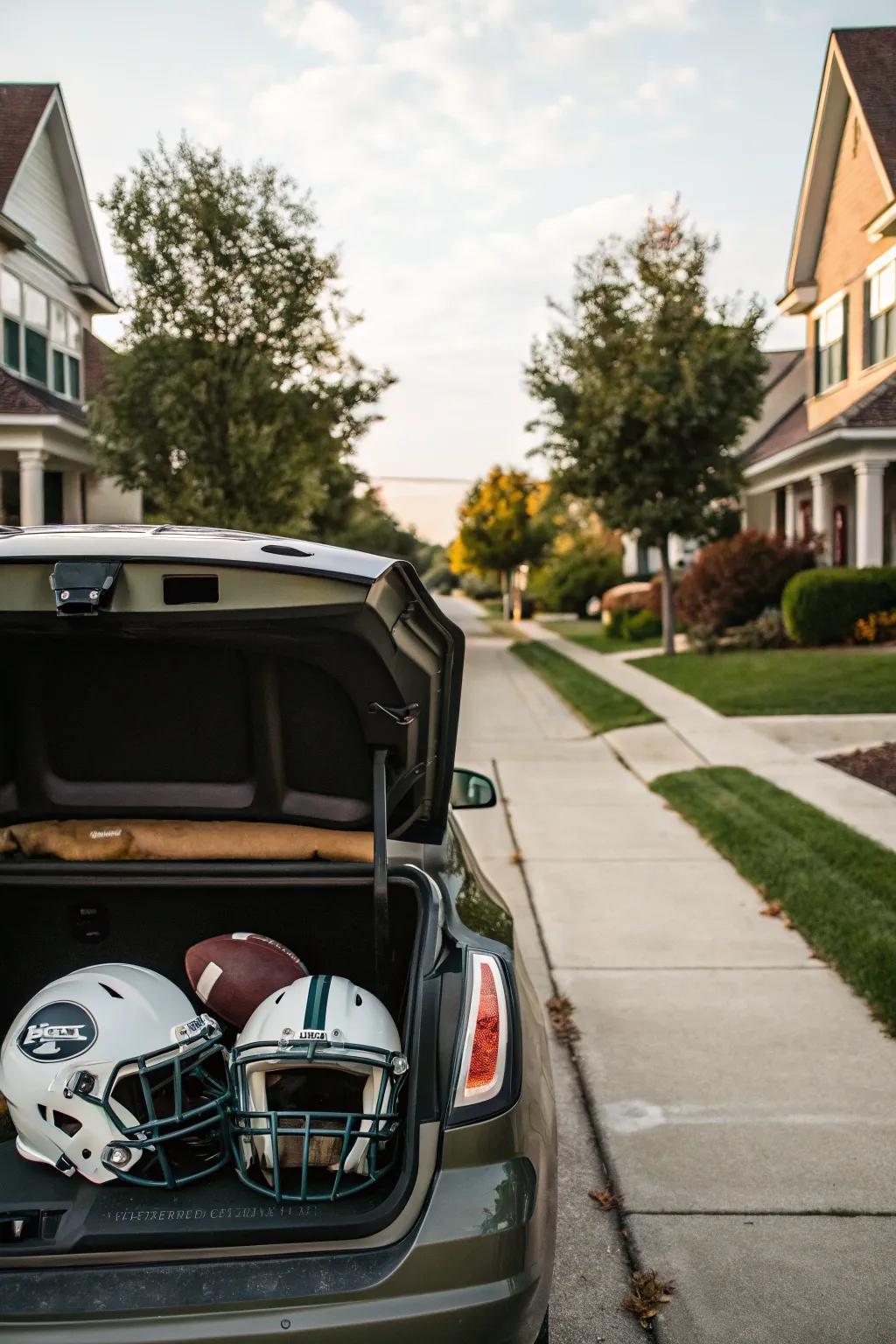Helmet cutouts make your trunk look amazing.