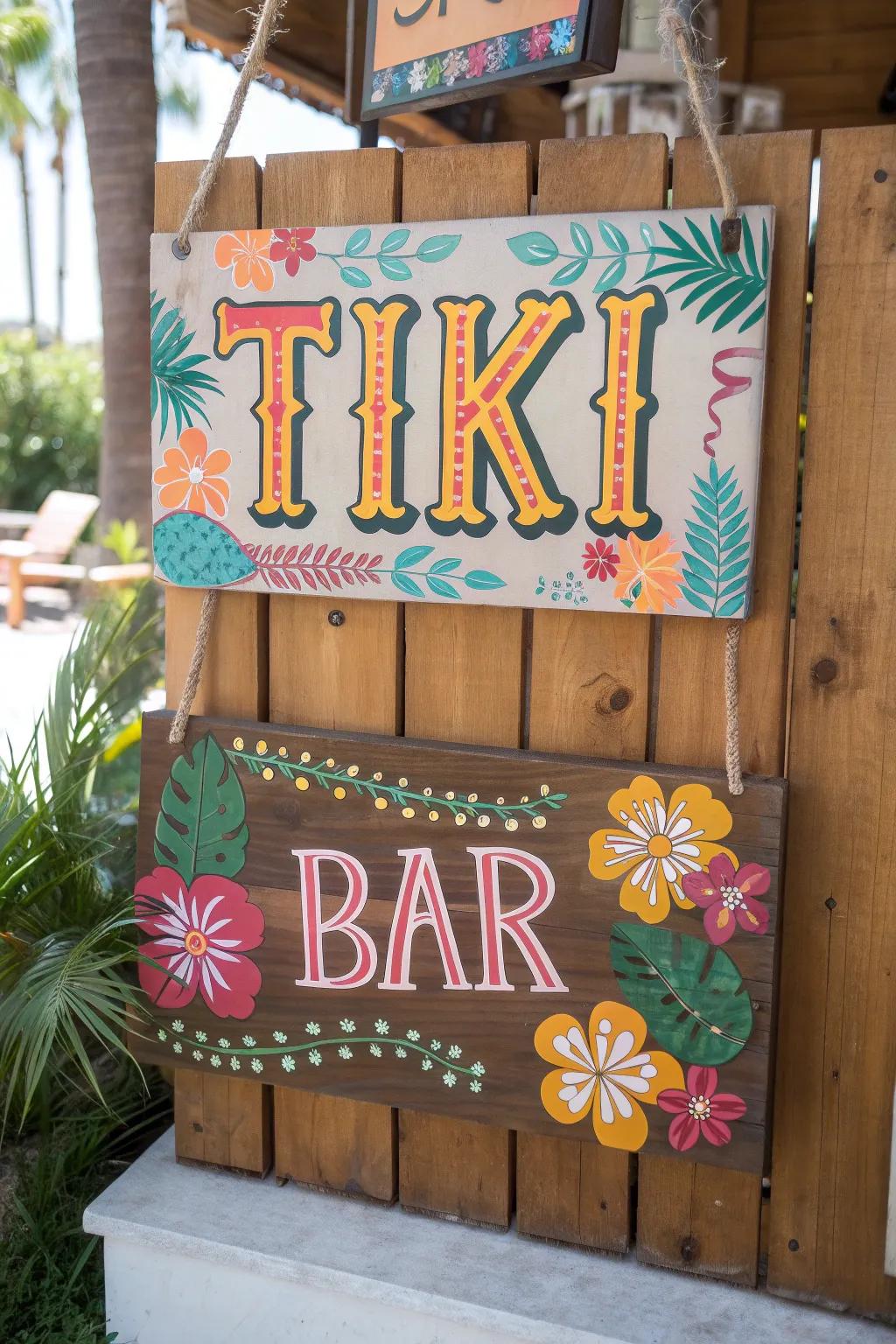 DIY signage adds a personal touch to your bar.