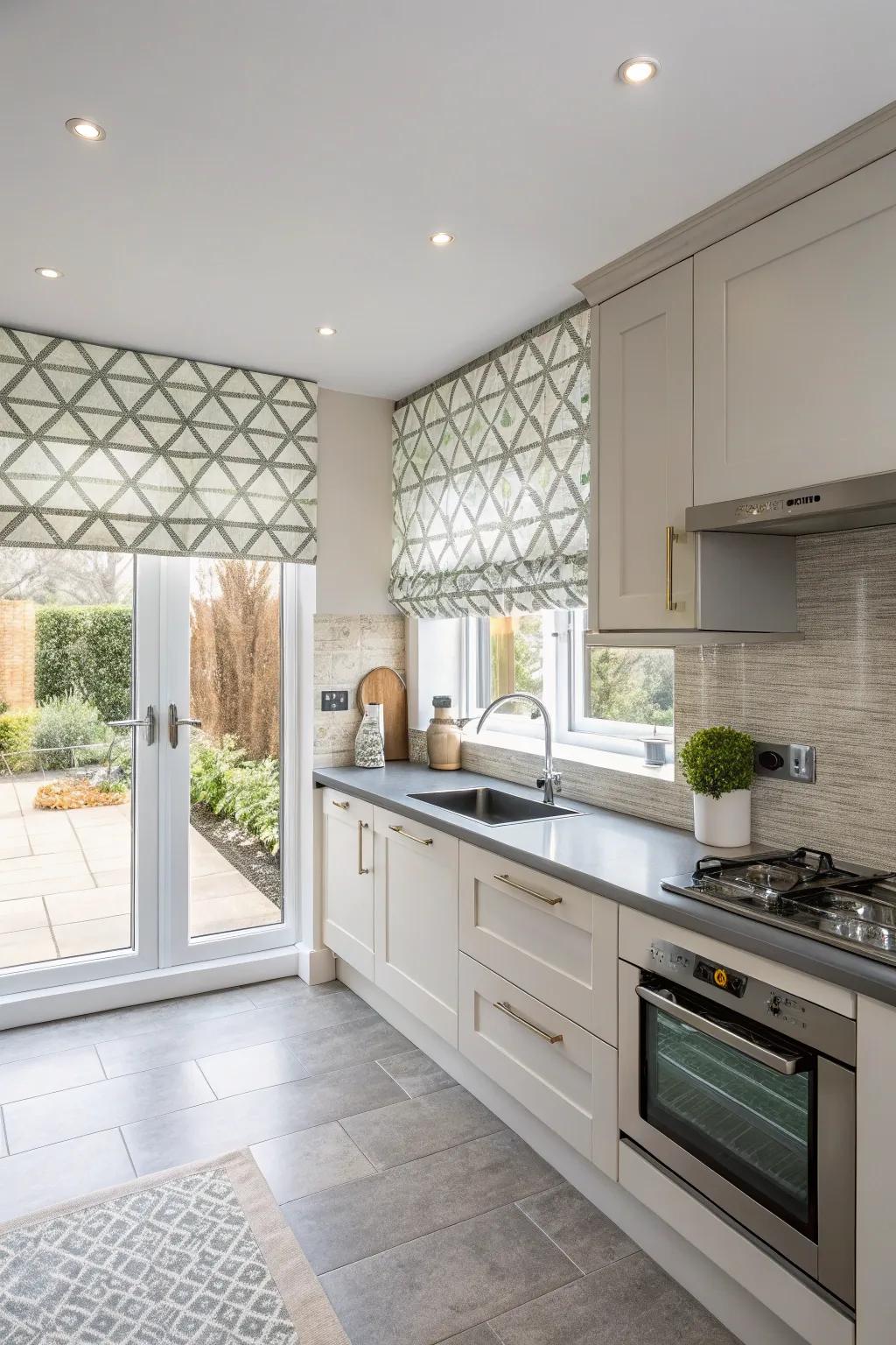 Geometric patterns bring a modern feel.