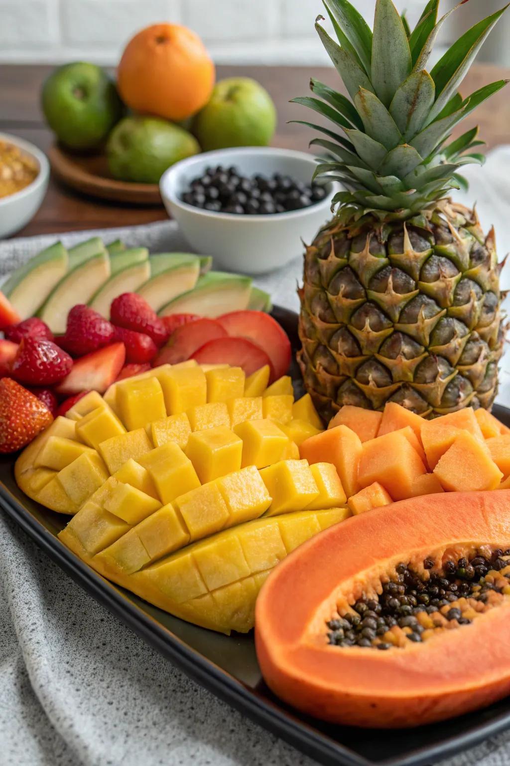 A tropical fruit medley to sweeten the spread.