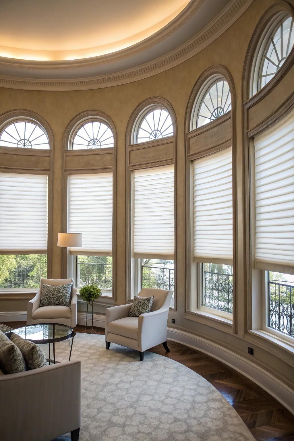 Using the same blind styles on all windows makes a nice, matched look.