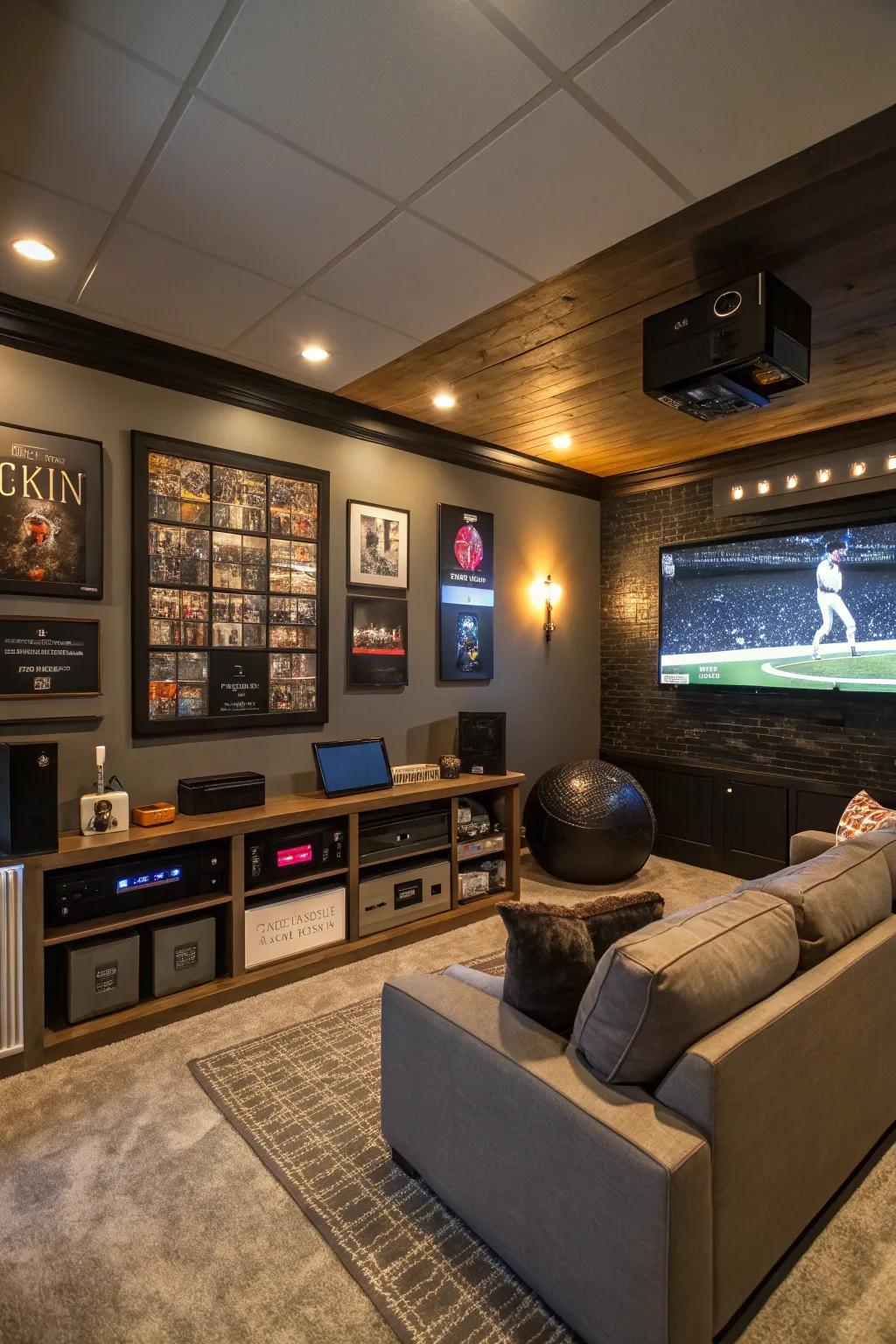 Smart technology controls for sound and lighting add convenience and a modern touch.